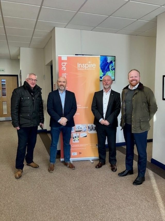 Our Chairperson, David Drysdale and CEO Andy Tough were recently delighted to welcome John Stewart MLA, To Inspire Business Centre.